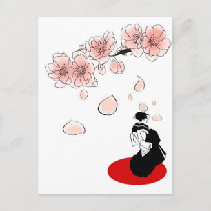 japansk geisha vykort