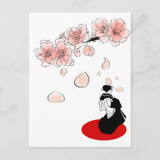 japansk geisha vykort