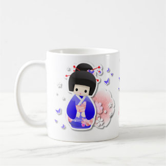 Japansk Geishadocka - blåttseriemugg Kaffemugg
