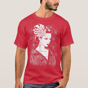 Japansk Girl Samurai Sinobi Fighter Ninja Martial T Shirt