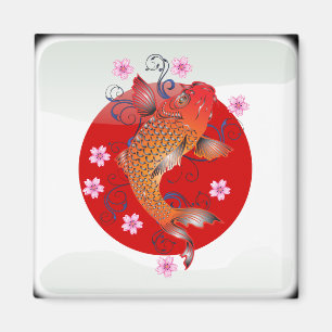 Japansk glansig flagga magnet