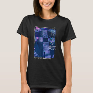 Japansk Glitch Cyberpunk Tokyo Streetwear Aesthet T Shirt