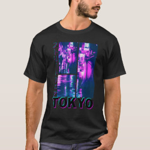 Japansk Glitch Cyberpunk Tokyo Streetwear Aesthet T Shirt