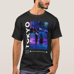 Japansk Glitch Cyberpunk Tokyo Streetwear Aesthet T Shirt