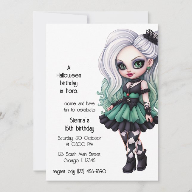 Japansk gotisk inbjudningar (Framsida)