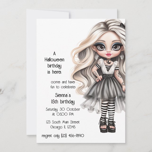 Japansk gotisk inbjudningar (Framsida)