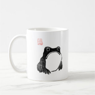 Japansk Grinig Groda Padda Ointresserad Djur Rolig Kaffemugg