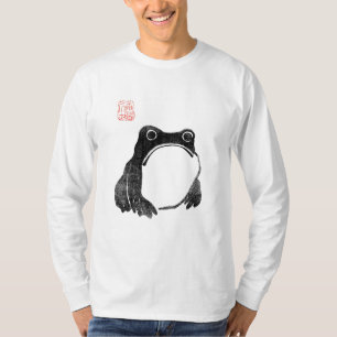 Japansk Grinig Groda Padda Ointresserad Djur Rolig T Shirt