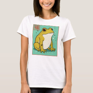 Japansk grodillustration Lyckoformdesign T Shirt