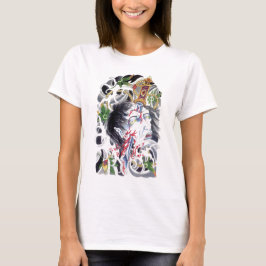Japansk grotesk svärddesign t shirt