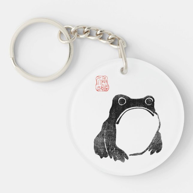 Japansk Grumpy Groda Padda Ointresserad Djur Rolig (Framsidan)