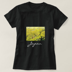 Japansk gult gingko träd reseutskrift t shirt