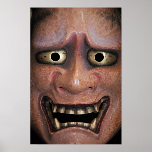 Japansk Hannya (般 若) noh mask Poster (Framsidan)