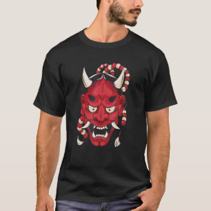 Japansk Hannya Oni Demon Mask Japansk tattoo T Shirt