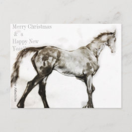 Japansk häst samurai art equestrian sumi helg vykort