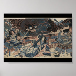 Japansk havsmonster circa 1815 poster