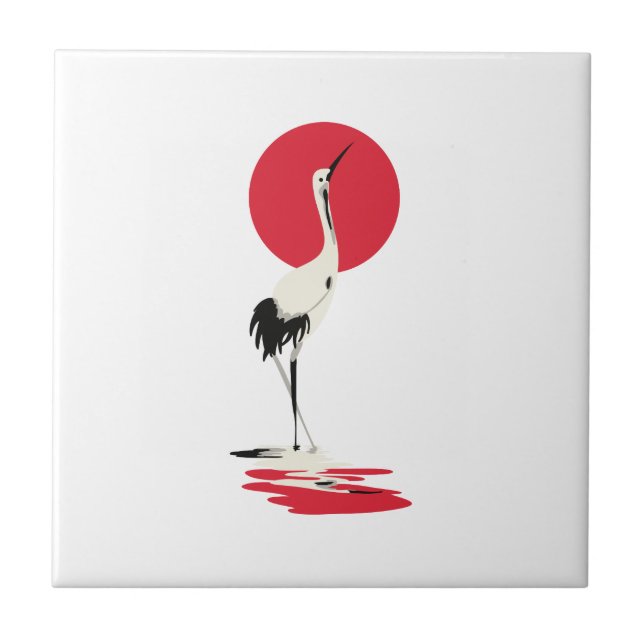 Japansk Heron Kakelplatta (Framsidan)