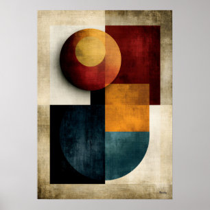 Japansk himmelsk geometrisk abstrakt väggkonst