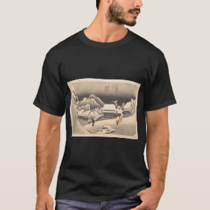 Japansk Hiroshige snöUkiyo-E T-tröja T Shirt