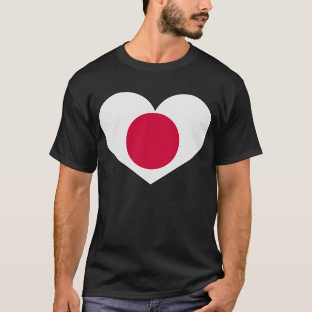Japansk hjärtabaksida: be för japan t shirt (Framsida)