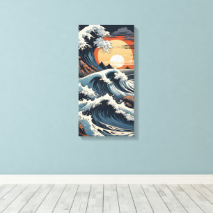 Japansk Hokusai Wave Canvastryck