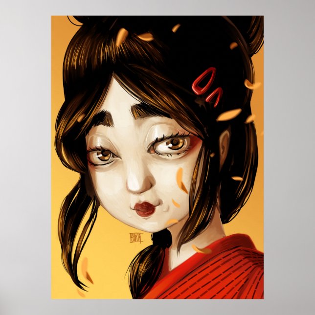 Japansk höst färg poster (Framsidan)