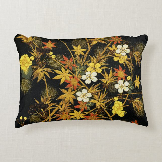 Japansk Höst löv Antique Rik Classic Art Prydnadskudde (Framsidan)
