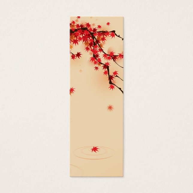 Japansk höstkonst litet visitkort (Framsidan)
