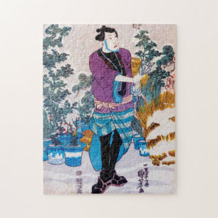 Japansk huvudman, Kuniyoshi, Ukiyo-e Pussel