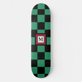 Japansk Ichimatsu Checkered Mönster Mini Skateboard Bräda 18,5 Cm