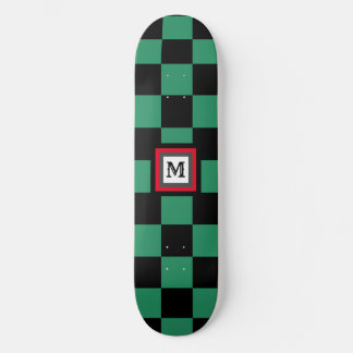 Japansk Ichimatsu Checkered Mönster Mini Skateboard Bräda 18,5 Cm
