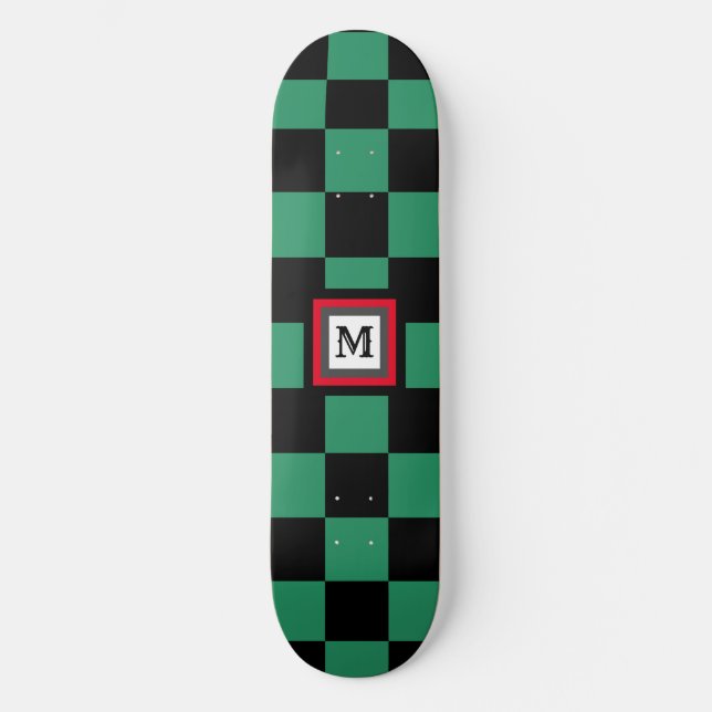 Japansk Ichimatsu Checkered Mönster Mini Skateboard Bräda 18,5 Cm (Framsida)