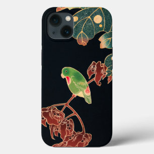 Japansk illustration av Paroquet Colorful Bird