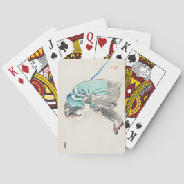 Japansk illustration av personlig, apa casinokort