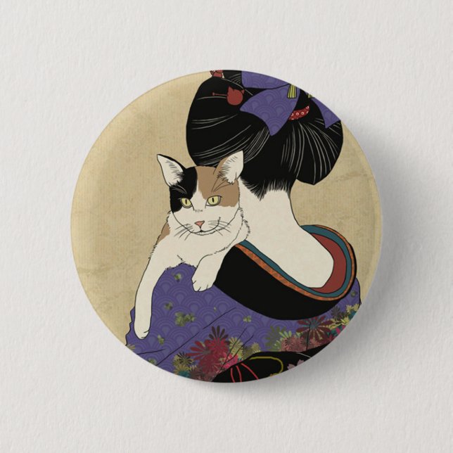 Japansk illustration av Ukiyoe Knapp (Framsida)