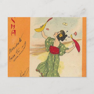 Japansk Illustration/Geisha-serie Vykort