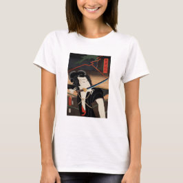Japansk illustration och skådespelare med svärd. t shirt