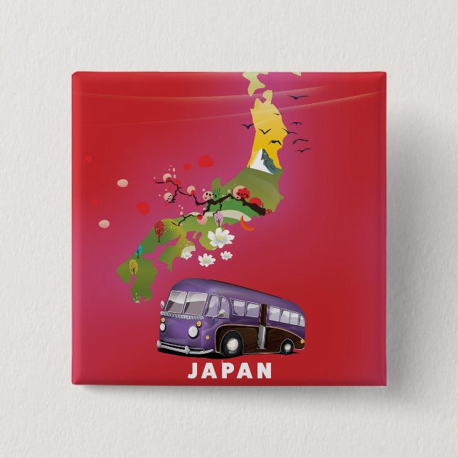 Japansk illustrationsreseposter. knapp (Framsida)