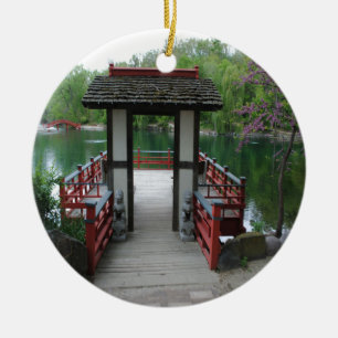 Japansk inspiration julgransprydnad keramik
