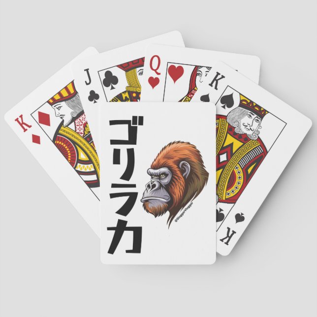 Japansk-Inspired Gorilla Strength Casinokort (Baksidan)