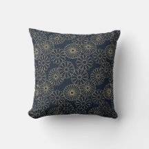 Japansk inspirerad mönster indigo och tan design 8