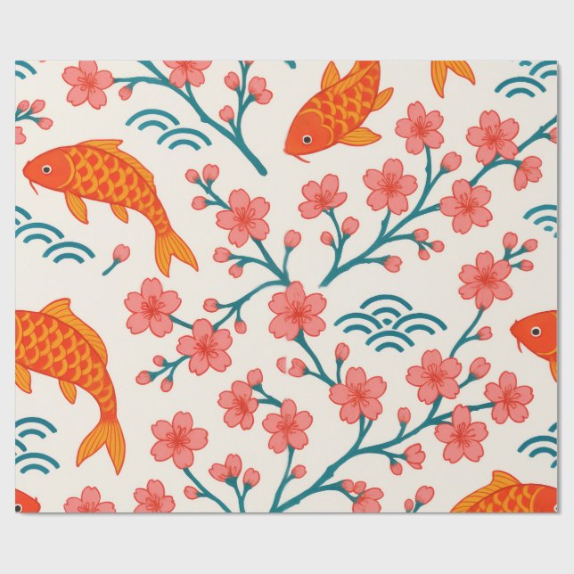 Japansk inspirerad presentpapper (Platt)