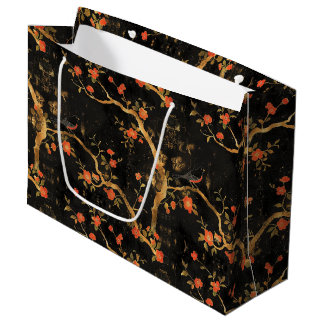 Japansk-inspirerade gyllene grenar och blommor