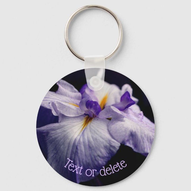 Japansk Iris Beauty Flower-Personlig Nyckelring (Framsida)