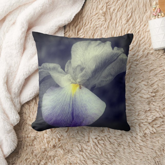 Japansk Iris Blomma Kudde (Filt)