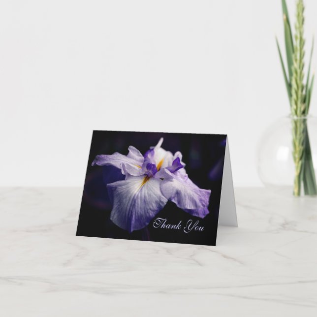 Japansk Iris Flower Beauty Tack You Card (Framsida)