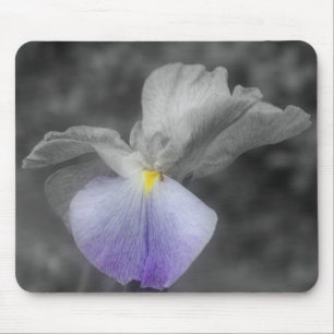 Japansk Iris Flower Black White Mousepad Musmatta