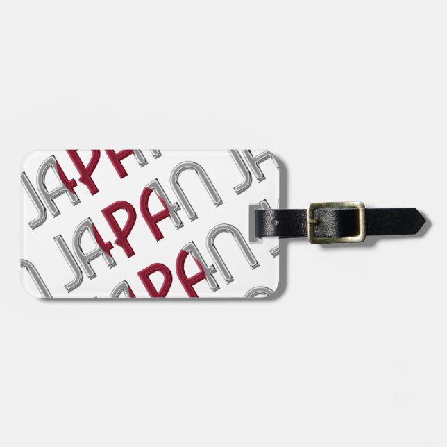 Japansk japansk Flagga-typografi Mönster Bagagebricka (Horisontell Framsida)