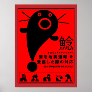 Japansk jordbävning Catfish Mythology Poster