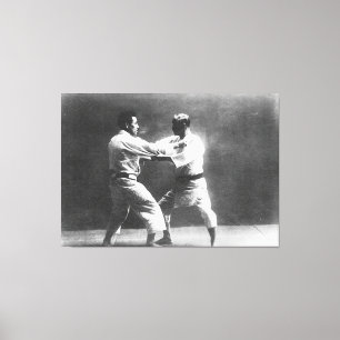 Japansk Judoka Jigoro Kano Kyuzo Mifue Judo Canvastryck
